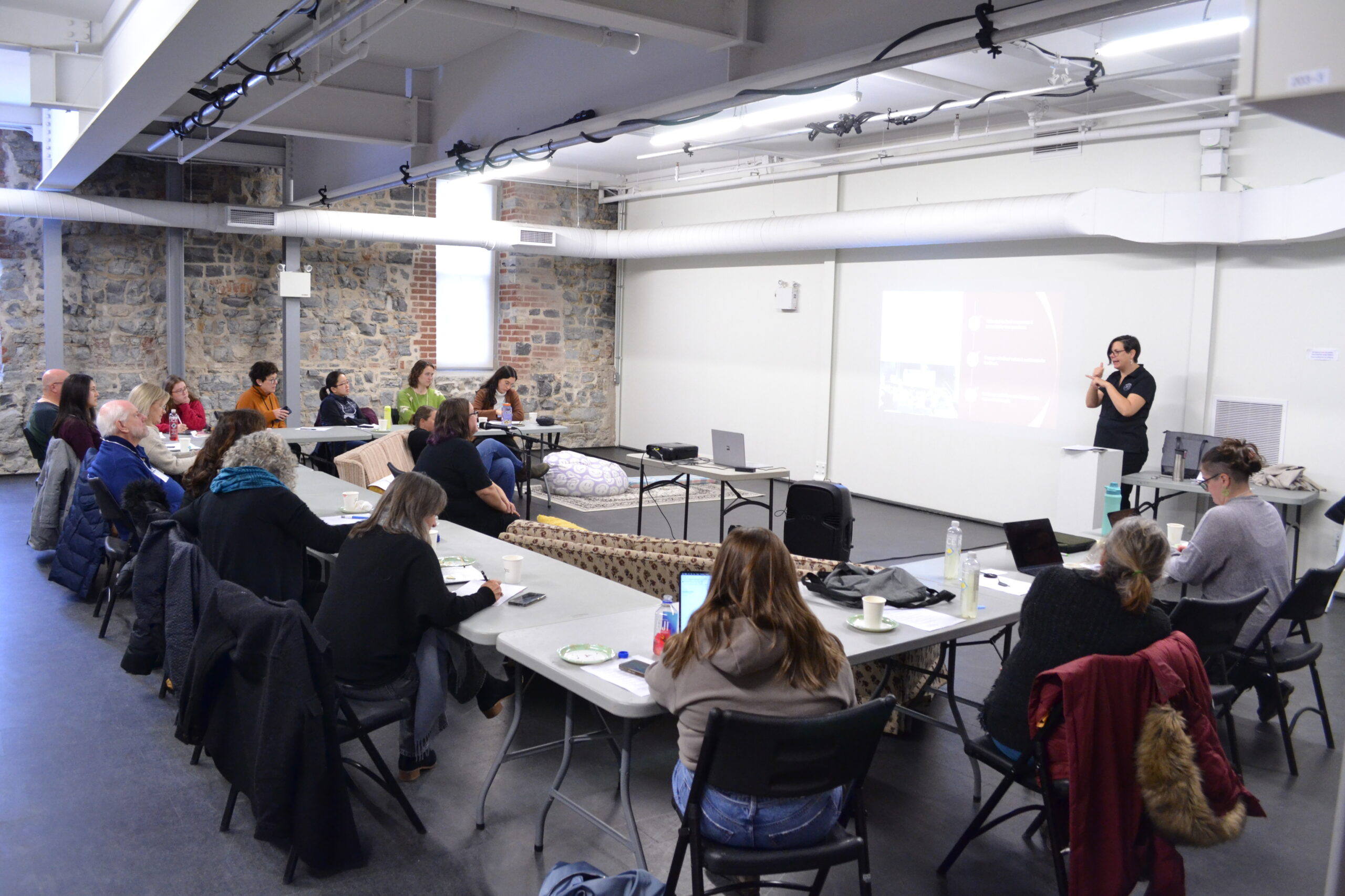 Leah Ridell leads the Enhancing Workplace Accessibility through Disability Disclosure, Accommodation, and Inclusive Practices Workshop. February 2025